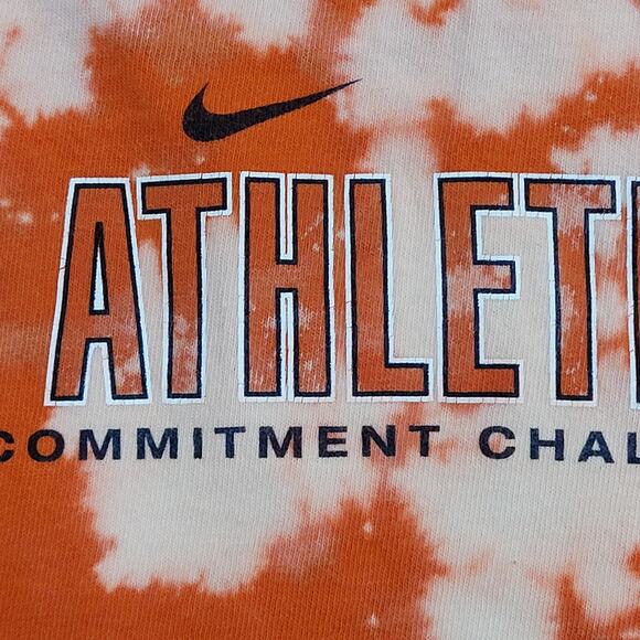 Vintage 90s NIKE Bleached Shirt Womens S/M 17x24 Orange USA - Picture 13 of 15